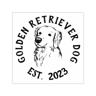 Tampon Auto-encreur Marquage de chien Retriever doré