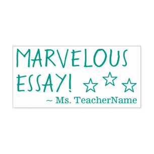 Tampon Auto-encreur "MARVELOUS ESSAY !" Timbre en caoutchouc de l'inst
