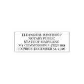 Tampon Auto-encreur Maryland Notary Public  (Design)