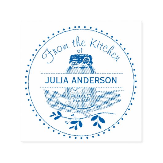 Tampon Auto-encreur Mason Jar de la cuisine (Design)