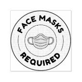 Tampon Auto-encreur masques de visage requis - Timbre en caoutchouc au (Design)