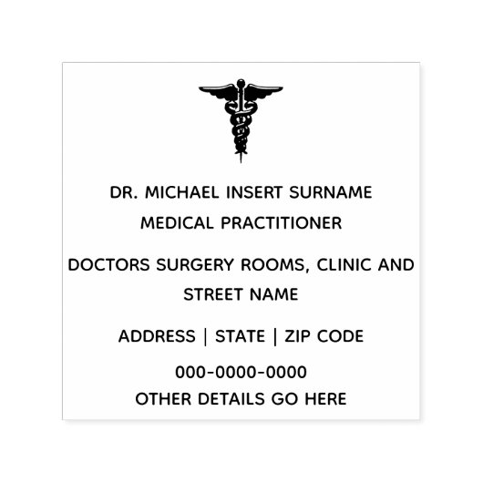 Tampon Auto-encreur Médecins Professionnels Médicales do-it-yourself c (Design)