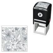 Tampon Auto-encreur Mélange de fleurs tropicales Thunder_Cove (En situation)