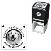 Tampon Auto-encreur Memorial Heart Ajouter un nom photo (En situation)