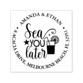 Tampon Auto-encreur Mer nautique vous thème plus tard (Design)