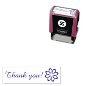 Tampon Auto-encreur Merci à fleurs (En situation)