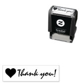 Tampon Auto-encreur Merci avec coeur (En situation)