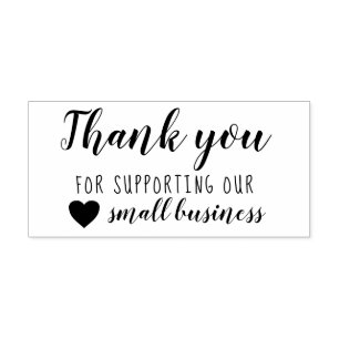 Tampon Auto-encreur Merci coeur petite entreprise Timbre en caoutchouc