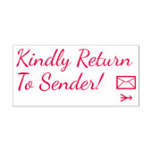 Tampon Auto-encreur "Merci De Revenir À L'Expéditeur !" Timbre en caou (Design)