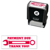 Tampon Auto-encreur Merci dû au paiement ! Timbre WRENCH auto-encastré (En situation)