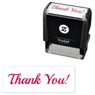 Tampon Auto-encreur Merci ! en script simple ou votre message
