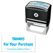 Tampon Auto-encreur "MERCI Pour Votre Achat" + Timbre De Nom Professio (En situation)