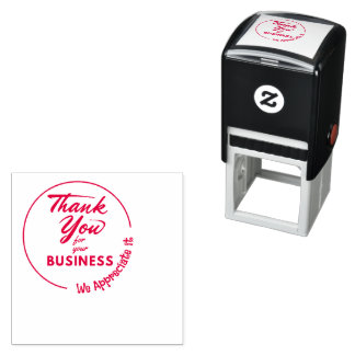 TAMPON AUTO-ENCREUR  MERCI POUR VOTRE BUSINESS RUBBER STAMP