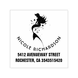 Tampon Auto-encreur Mermaid Under the Sea Beach Celebration