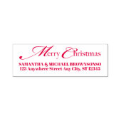 Tampon Auto-encreur Merry Christmas Family Name Address (Design)