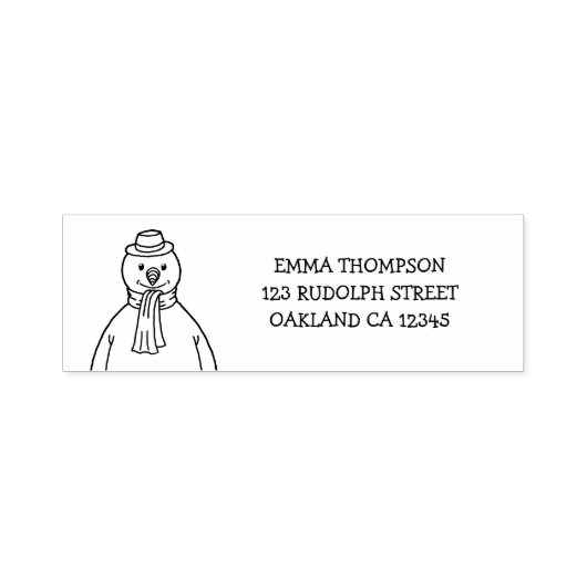 Tampon Auto-encreur Merry Snowman (Design)