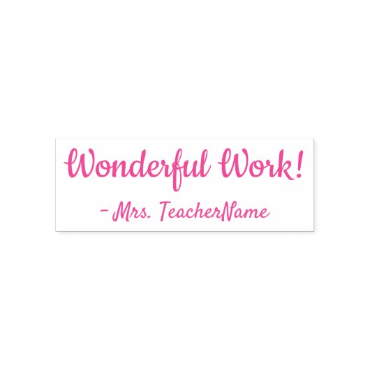 Tampon Auto-encreur "Merveilleux Travail !" Marquage du tampon en caou (Design)