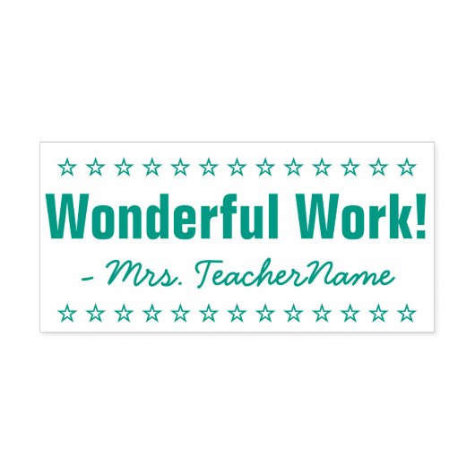 Tampon Auto-encreur "Merveilleux travail !" + Nom de l'instructeur Tim (Design)