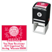 Tampon Auto-encreur MEWWWY CHRISTMAS timbre auto-encastré (En situation)