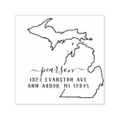 Tampon Auto-encreur Michigan Adresse de retour Timbre auto-allumage (Design)