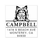 Tampon Auto-encreur Mignonne Shetland Sheepdog Custom Dog Adresse Timb (Design)