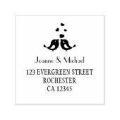 Tampon Auto-encreur Mignons Inséparables personnalisées timbre d'égali (Design)