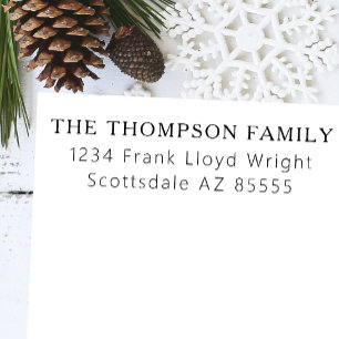 Tampon Auto-encreur Mini Élégant Noël Simple Adresse de retour