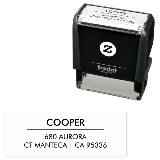 Tampon Auto-encreur Mini-moderne Adresse de retour auto-encre Timbre (En situation)