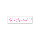 Tampon Auto-encreur Mini moderne Cursive Signature Script Coeur (Design)