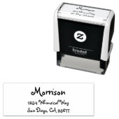 Tampon Auto-encreur Minimal de typographie moderne Adresse de retour (En situation)