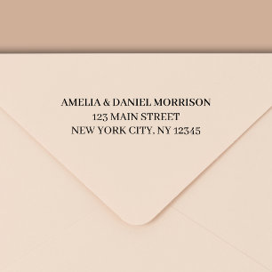 Tampon Auto-encreur Minimal de typographie moderne Adresse de retour