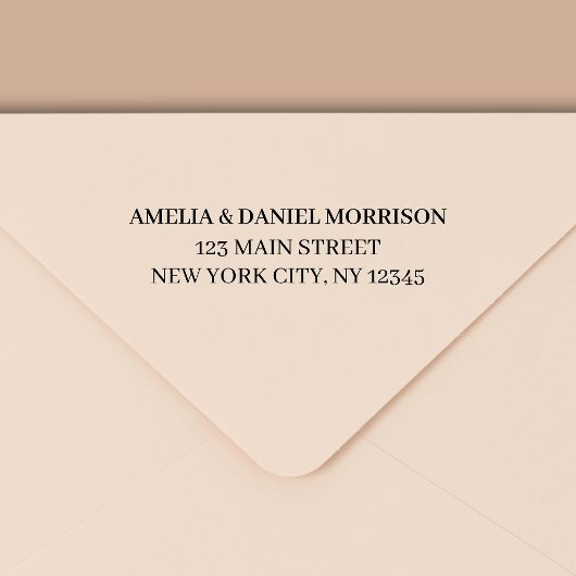 Tampon Auto-encreur Minimal de typographie moderne Adresse de retour