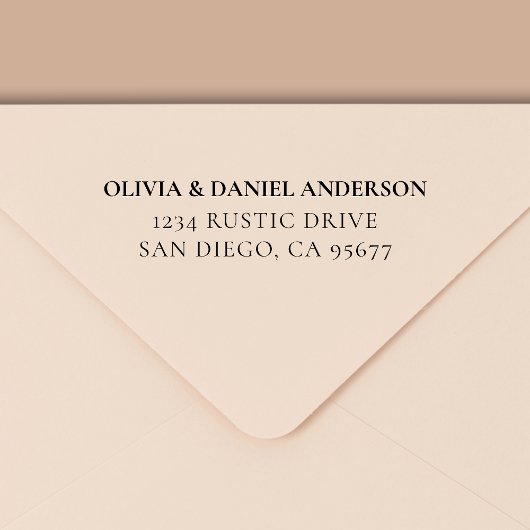 Tampon Auto-encreur Minimal de typographie moderne Adresse de retour