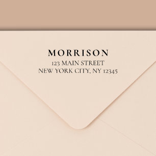 Tampon Auto-encreur Minimal de typographie moderne Adresse de retour