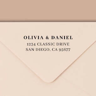 Tampon Auto-encreur Minimal de typographie moderne Adresse de retour