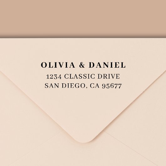 Tampon Auto-encreur Minimal de typographie moderne Adresse de retour