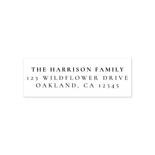 Tampon Auto-encreur Minimal Simple Clean Elegant Adresse de retour (Design)