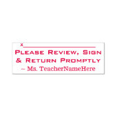 Tampon Auto-encreur Minimal "Veuillez vérifier, signer et retourner ra (Design)