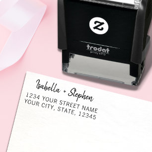 Tampon Auto-encreur Minimalist Stylish Wedding Return Address