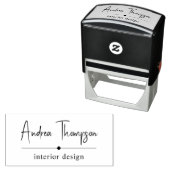 Tampon Auto-encreur Minimaliste Décontracté Script Serif Business (En situation)