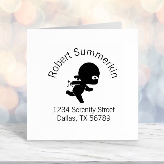 Tampon Auto-encreur Minuscule Ninja Arch Adresse