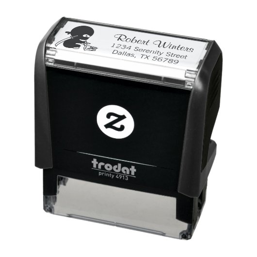 Tampon Auto-encreur Minuscule Ninja Folding Origami Adresse Star (Produit)