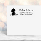 Tampon Auto-encreur Minuscule Ninja Folding Origami Adresse Star