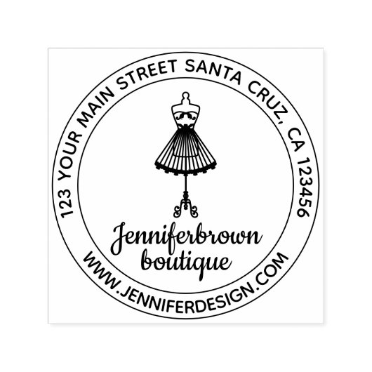Tampon Auto-encreur Mode robe Mannequin Simple Tailor Logo (Design)