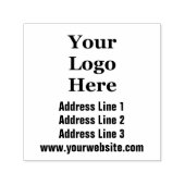 Tampon Auto-encreur Modèle d'adresse de retour du logo de l'entreprise (Design)