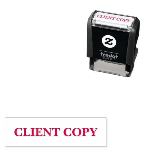 Tampon Auto-encreur Modèle de copie client simple (En situation)