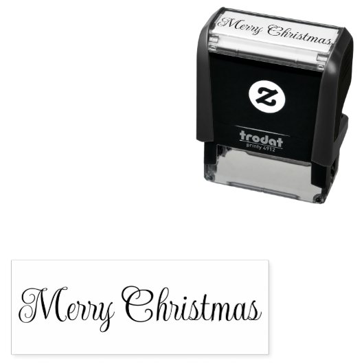 Tampon Auto-encreur Modèle de texte de script Joyeux Noël (En situation)