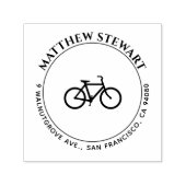 Tampon Auto-encreur Modern Bicycle Élégant Texte Personnalisé Adresse  (Design)