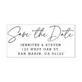 Tampon Auto-encreur Modern Chic, Instruction Enregistrer La Date Adres (Design)