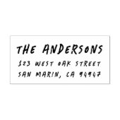 Tampon Auto-encreur Modern Décontracté Handwriting Adresse de retour (Design)
